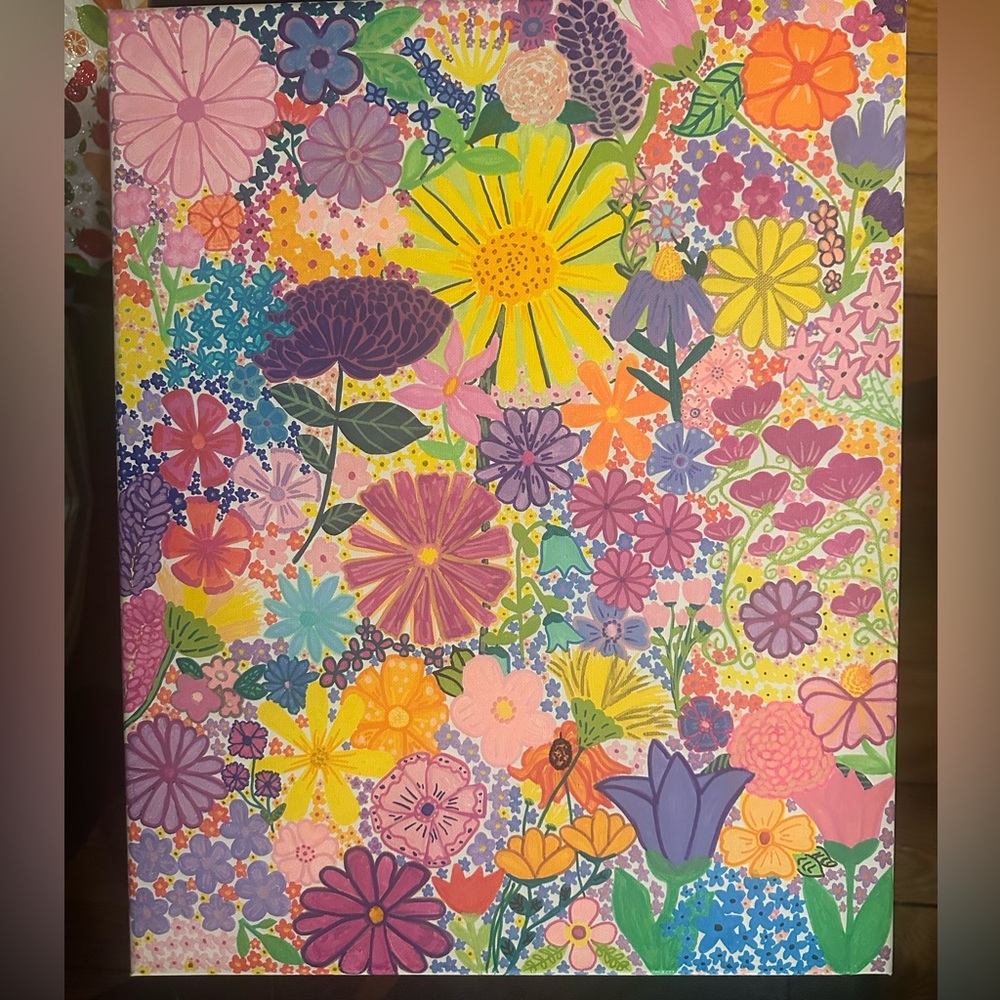 Colorful Floral Painting - Picture 4 of 8